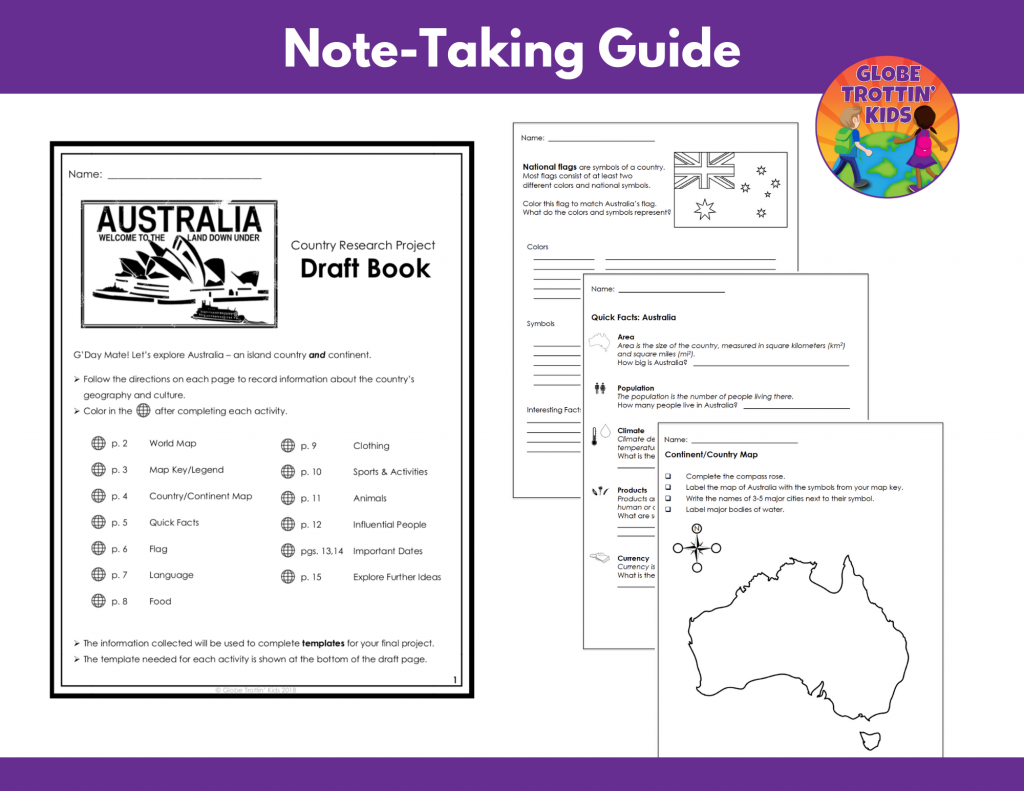 a draft book of graphic organizers for note-taking